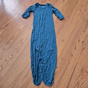 Baby Noah Teal Long Sleeve Baby Gown Tie Sleep Sack Newborn Infant Unisex NB-3M